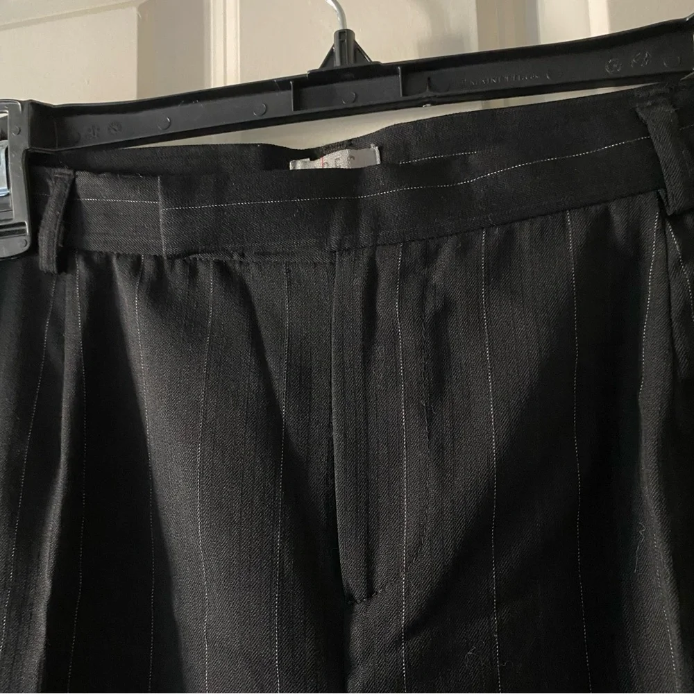Philippe Adec Black Women’s Striped Dress Pants